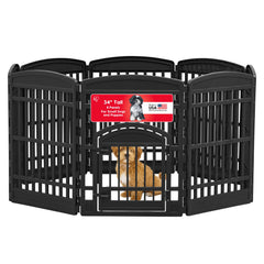 IRIS USA Dog Playpen con Puerta frontal, acceso fácil para mascota segura