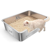 IXARO caja de arena con entrada baja facilita entrada de gatitos y gatos mayores