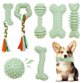 iYoway Juguetes Cachorros: conjunto de 7 piezas para masticación suave y durable.