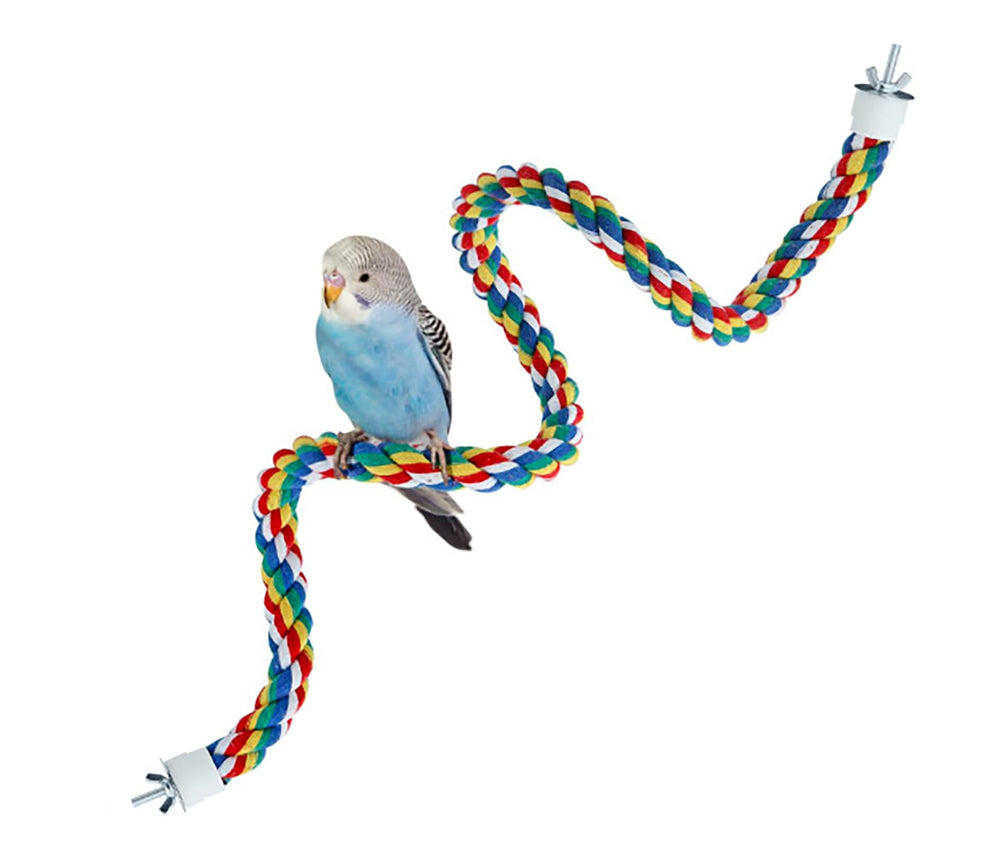 Percha Jackrofe de cuerda de algodón colorida, ideal para juego y agarre seguro.
