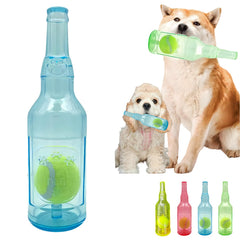 Jatmira pelota de tenis en botella para perro, ideal para juego activo.