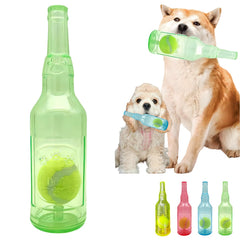 Jatmira bola-tenis en botella verde mediano, ideal para juego de búsqueda y mordida