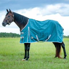 Manta Jeffers Economy 600D cuello estándar, protección impermeable para caballos.