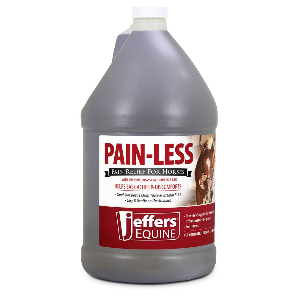 Jeffers Pain-Less para caballos, botella de 1 galón para uso diario