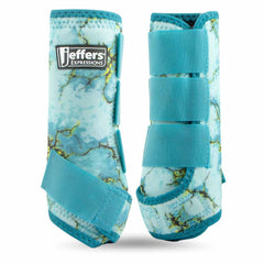 Botas Protectoras Jeffers Expression Bisbee Azul frente: protección fiable para cabalgatas y entrenamientos diarios