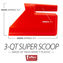Jeffers Super Scoop construcción dura para uso frecuente en graneros