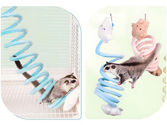 Jevnd Sugar Glider Toys: dos ganchos metalicos, fijación estable para jaula.