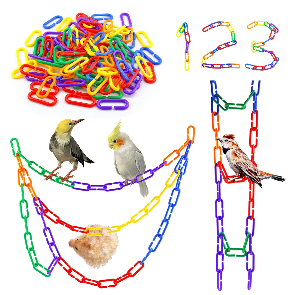 JIALEEY eslabones plásticos arcoíris para aprendizaje temprano y juego seguro.