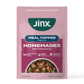 Jinx res y pollo húmedo en 8-pack, ideal como comida completa.