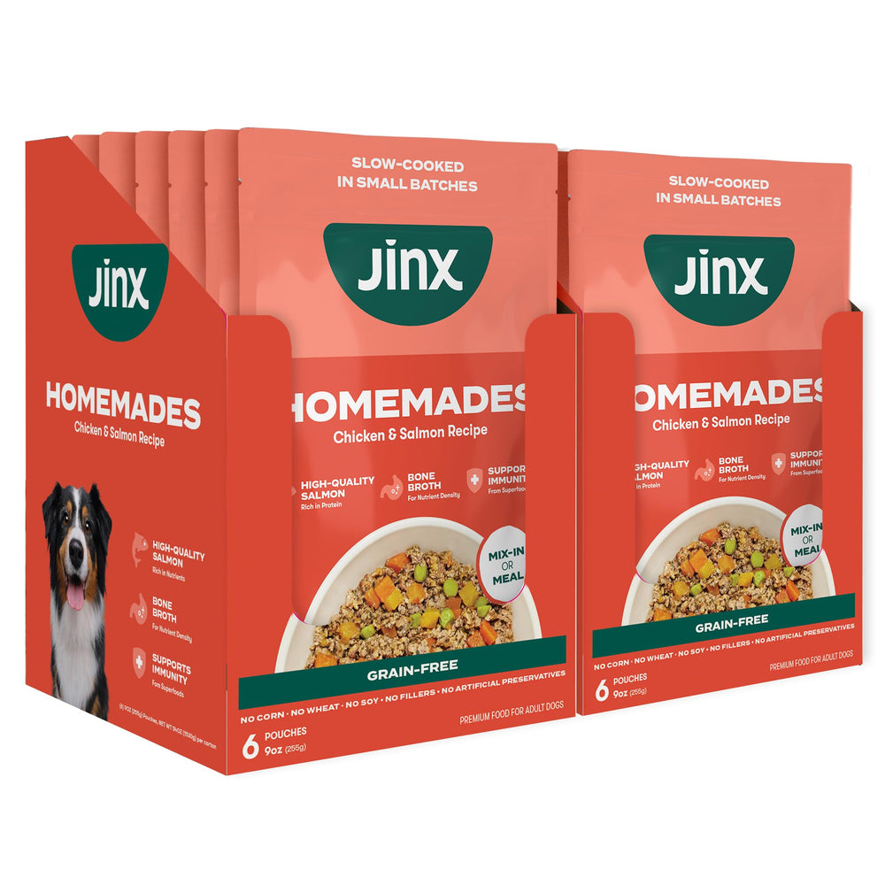 Jinx Acompañante Húmedo de Salmón para perros: servir en bol para una comida sabrosa