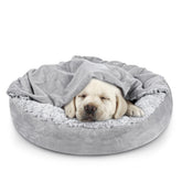 JOEJOY Cama para perrito con capucha, descanso cómodo y privacidad.