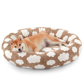 Cama Donut JOEJOY para perros redonda, felpa suave y cálida