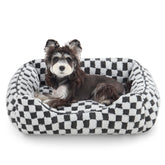JoeJOY Cama-perro-pequeño-gris, peluche suave para descanso cómodo
