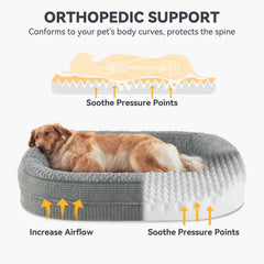 JOEJOY cama para perros XL con bolsters 360 para seguridad y apoyo