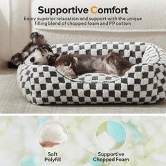JoeJOY Cama de 20x19x6 pulgadas, gris, para gatos y perros pequeños