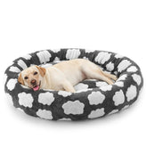 Cama JOEJOY Donut grande, vista frontal, descanso cómodo para tu compañero peludo.