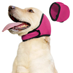 JOHNBOLIN orejeras para perro con capucha rosa para tranquilidad durante el baño