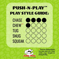 Jolly Pets Push-N-Play Ball morada, ideal para juego activo y ejercicio.