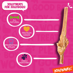 Jolly Barks Junior Palito Bully, vejiga de res, opción suave para mordisqueos.