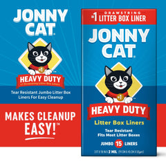 Jonny Cat bolsa con cierre de cordón facilita desechar sin derrames.