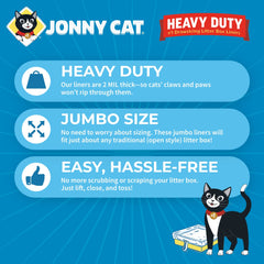 Jonny Cat bolsa jumbo se adapta a areneros tradicionales abiertos.