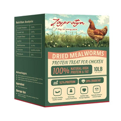 Joyprotyn empaque de 10 libras para gusanos de harina deshidratados para aves