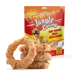 Jungle Calling: tendones de res en aros para masticación prolongada