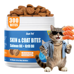 Just Try 300 Bites mejora el pelaje y la piel de tu gato