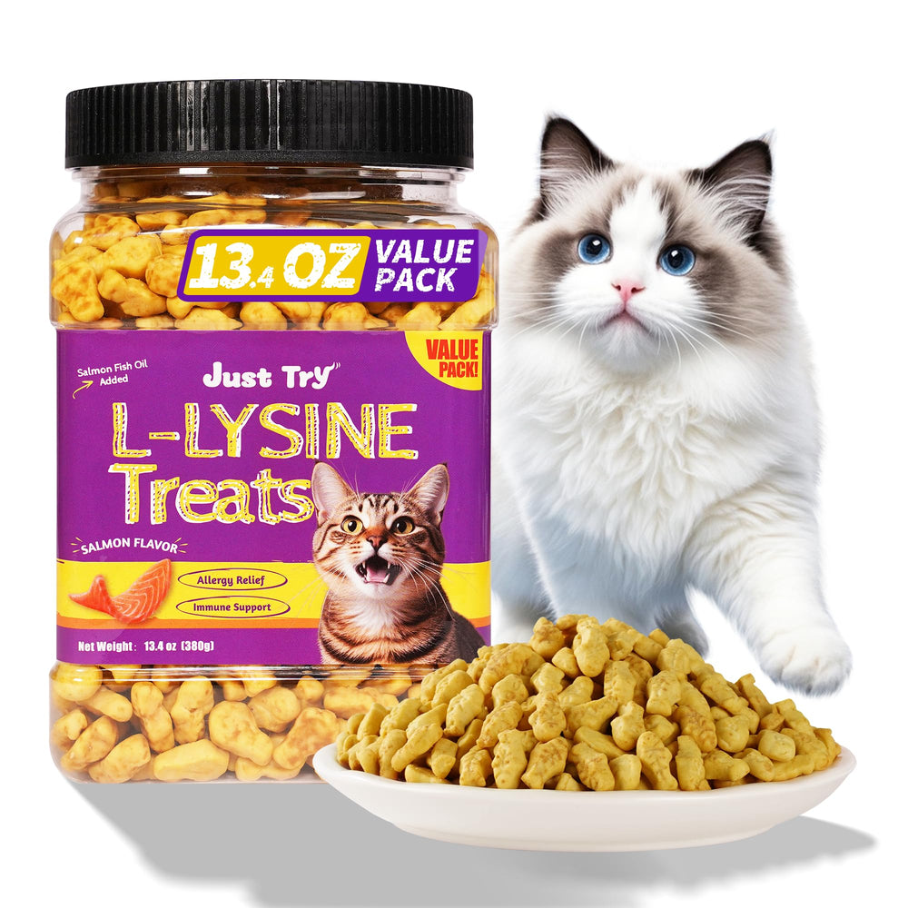 Just Try Lisina para gatos, paquete de salmón, ideal como recompensa diaria