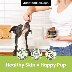JustFoodForDogs multivitaminas para perros, cuidado general y energía diaria.