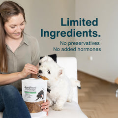 JustFoodForDogs premio-entrenamiento, apoyo para sesiones positivas.