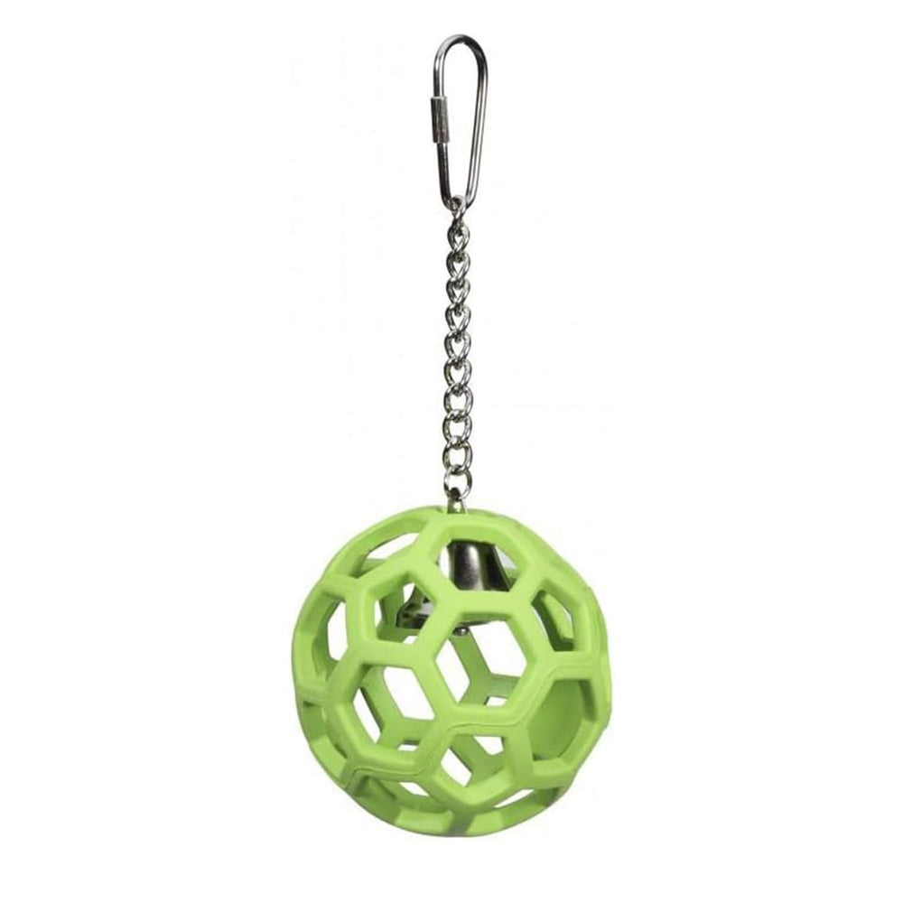 JW Hol-ee Roller para loro en caucho natural, juego seguro y duradero.