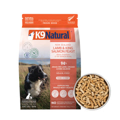 K9 Natural cordero y salmón deshidratado en bolsa, sabor intenso para perros