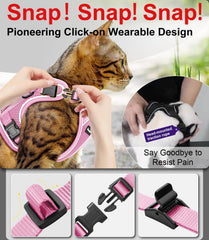 Kaazylab arnés gato: acolchado suave para mayor comodidad en caminatas prolongadas.