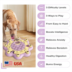Juguete KADTC para perros, nivel 2, desafío progresivo para mentes curiosas.