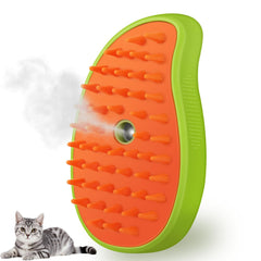 KALAMANDA cepillo gato al vapor mango verde, diseño ergonómico para cepillado suave de pelos sueltos.