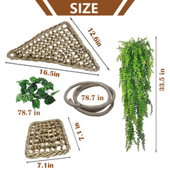 Kathson plantas artificiales para terrario, aspecto natural y colorido
