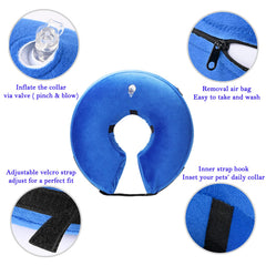 Katoggy collar inflable, perro comiendo y bebiendo con comodidad.