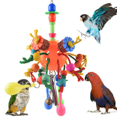 KATUMO bola de juego para loros colgante, estimula exploración y forraje