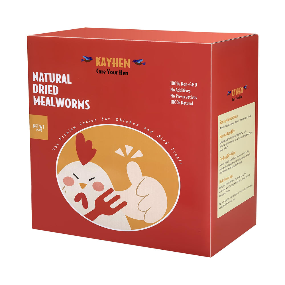 Gusanos KayHEN para pollos en bolsa de 5 libras, proteína natural.