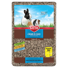 Kaytee Clean & Cozy, cama de papel natural, limpia y cómoda para mascotas pequeñas.
