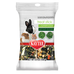 Palito Kaytee con espinaca y col rizada, snack natural para roedores