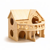 kcrygogo casa hamster madera dos niveles ofrece refugio seguro para roedores activos