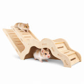 kcrygogo hamster explorador con madriguera de madera y ventana panorámica para observación