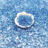 Keedolla piedras de vidrio aguamarina claras para acuario, decoran sin decolorarse