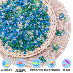 Keedolla piedras vidrio verde para plantas en macetas, decoración natural