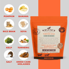 Kelcies Pumpkin Spice: trozos de fruta real para aroma y sabor.