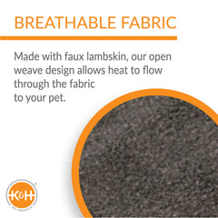 K&H diseño tejido abierto permite que el calor se irradie hacia tu mascota.