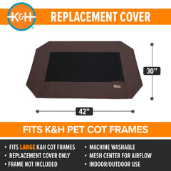K&H Cobert-cot con malla centro refrescante para ventilación.