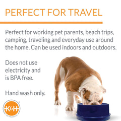 K&H Pet Products Coolin' tazón uso exterior: perfecto para patio, playa o camping.